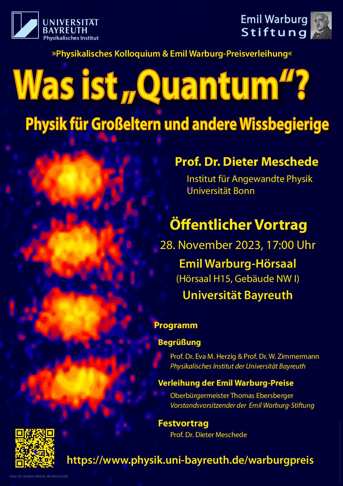 Poster Emil Warburg-Preisverleihung am 28. November 2023